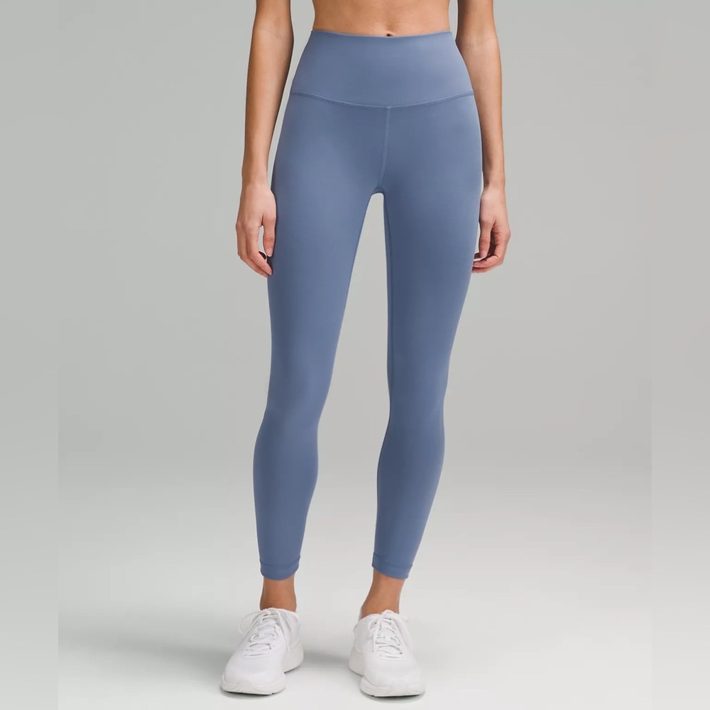 LIKE-NEW Lululemon Wunder Train High rise 25” size 4- “oasis blue” worn once!